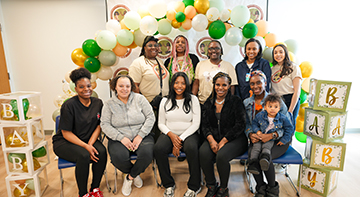 Families at a baby shower.
